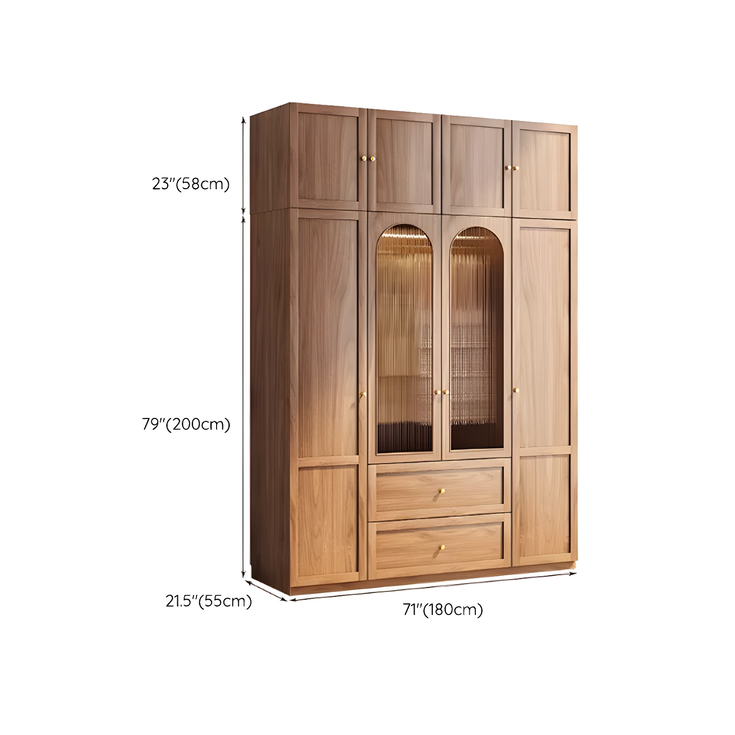 Fashionable Natural Wood Wardrobe Armoire for Stylish Closet Organization - image 18