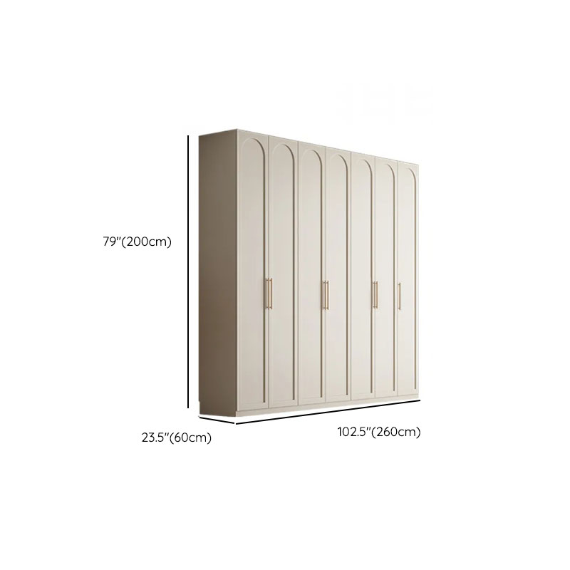 White Casual Manufactured Wood Independent Armoire Cabinet with Compartments, Soft Close Door, and Interior Shelves - image 25