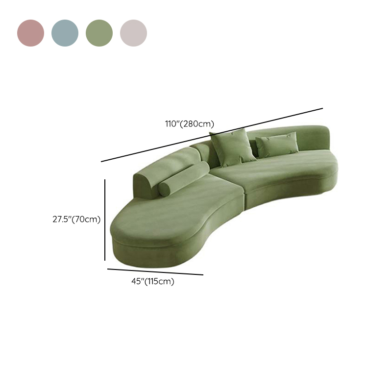 Trendy Seats 4/Seats 3 Armless Curved Sofa Recliner with Sponge Fill Cushions - image 17
