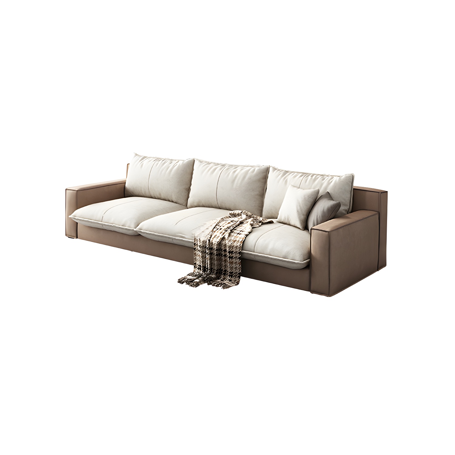 Assembled Living Room Square Arm Modular Contemporary Sofa & Chaise - image 6