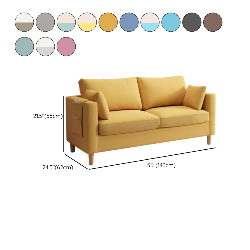 Cream/Dove Grey/Cerulean Loveseat with Slipcover, Wide Pillow Back, Receptacle and 2 Pillows - image 24