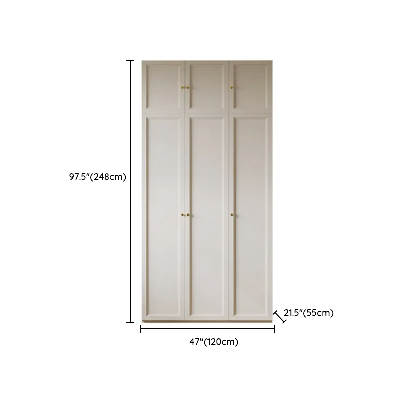 Chalk Modish Self-supporting Cabinet Armoire with Soft Close Drawer, Soft Close Door, and Hinged Hanging Rod - image 19