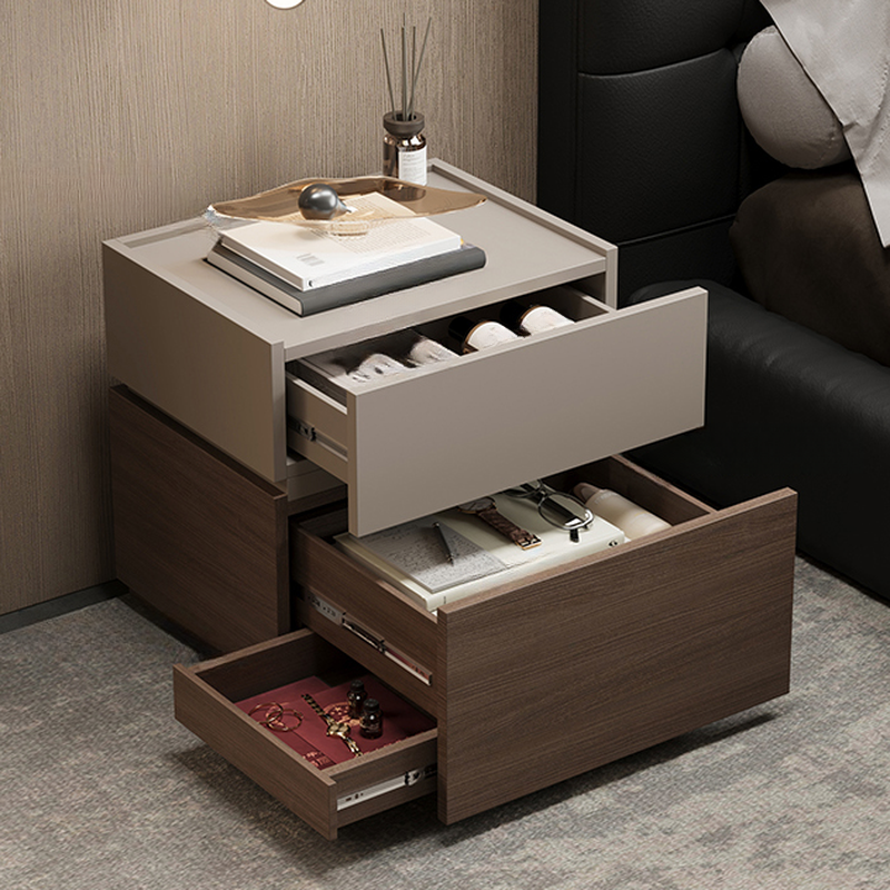Organic Modern Nightstand With Drawer Organization and 3 Drawers in Real Wood - image 10
