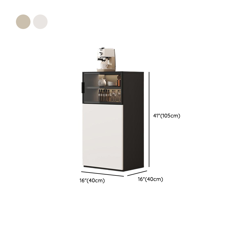 Modern Sideboard with Cupboard in Narrow/Standard/Wide Sizes, Larder Storage, Manufactured Wood Countertop, Glazed Door, and Alterable Shelf - image 8