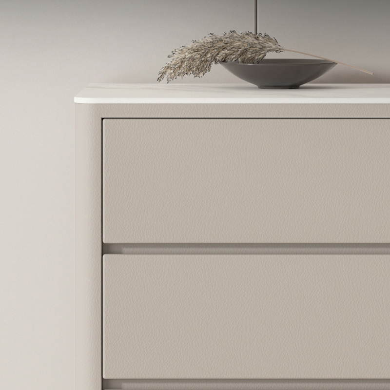 Glam Style Solid Wood Storage Chest with Stone Top and Soft-Close Drawers - image 15