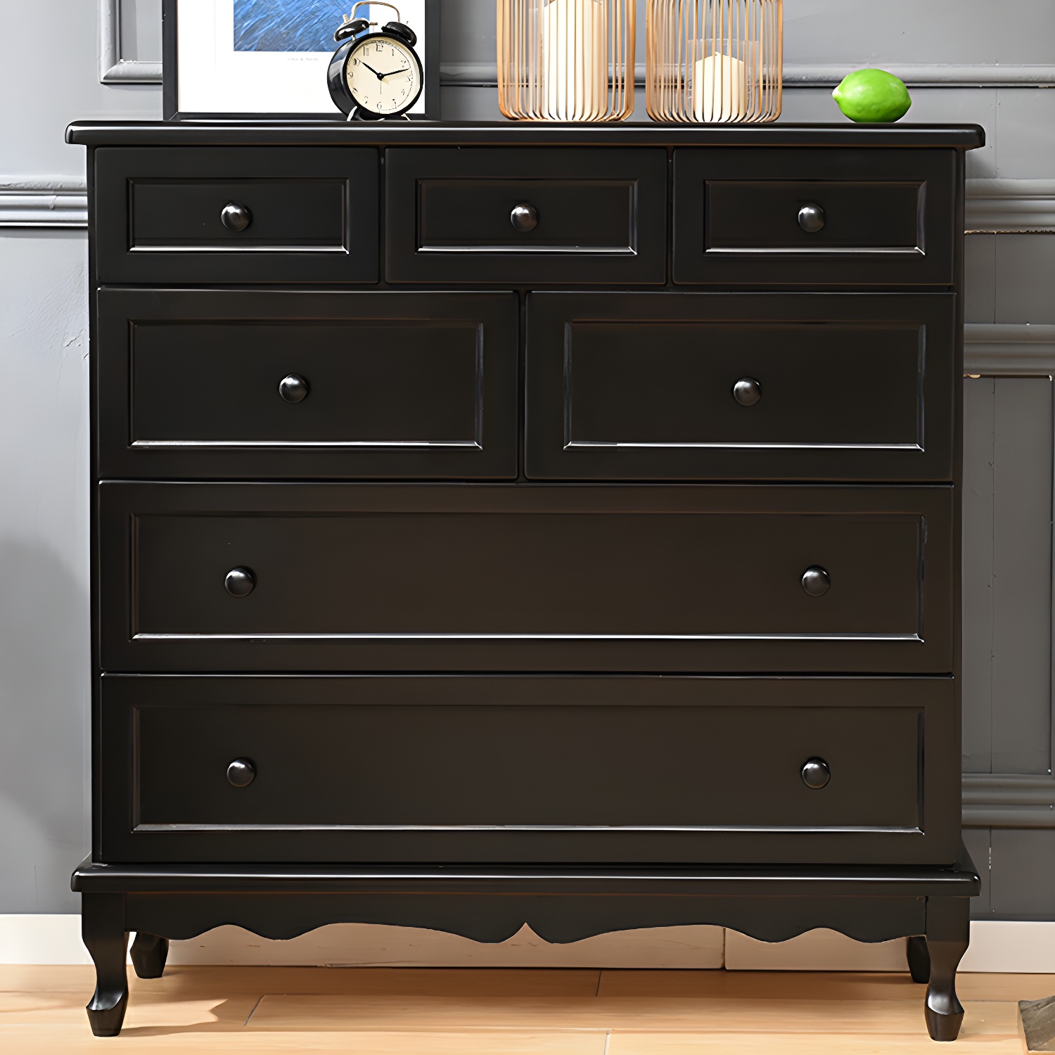 Traditional Solid Wood Dressers with Self Close Drawers in Compact Size - image 8