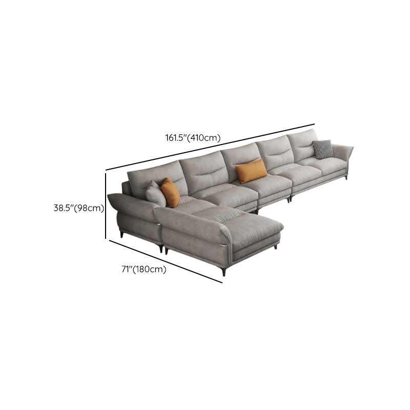 L-Shape/Straight Reversible/Horizontal Sofa Chaise/Sofa with Natural Wood Frame for Seats 5 - image 22