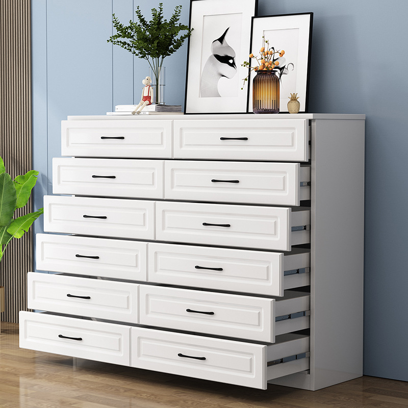 Simple Vertical/Horizontal Chalk Bachelor Chest in Wood with 3 Drawers/5 Drawers/6 Drawers - image 2