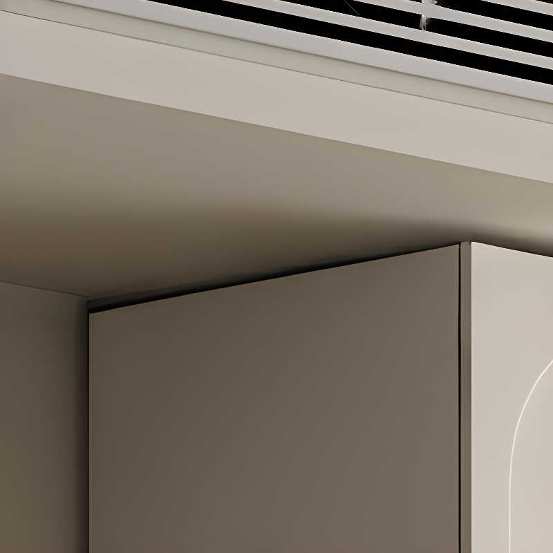 White Casual Manufactured Wood Independent Armoire Cabinet with Compartments, Soft Close Door, and Interior Shelves - image 4