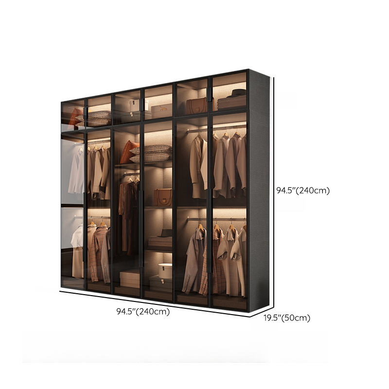 Ink Casual Lumber Wardrobe with Soft Close Door, Interior Shelves, and Hanging Rod - image 31