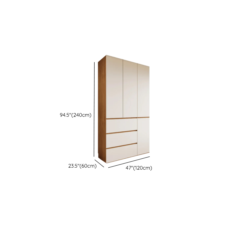 White Minimalist Laminate Wardrobe Closet with 3-Drawer/6-Drawer, Soft Close Door, Interior Shelves, and Clothing Rod - image 11