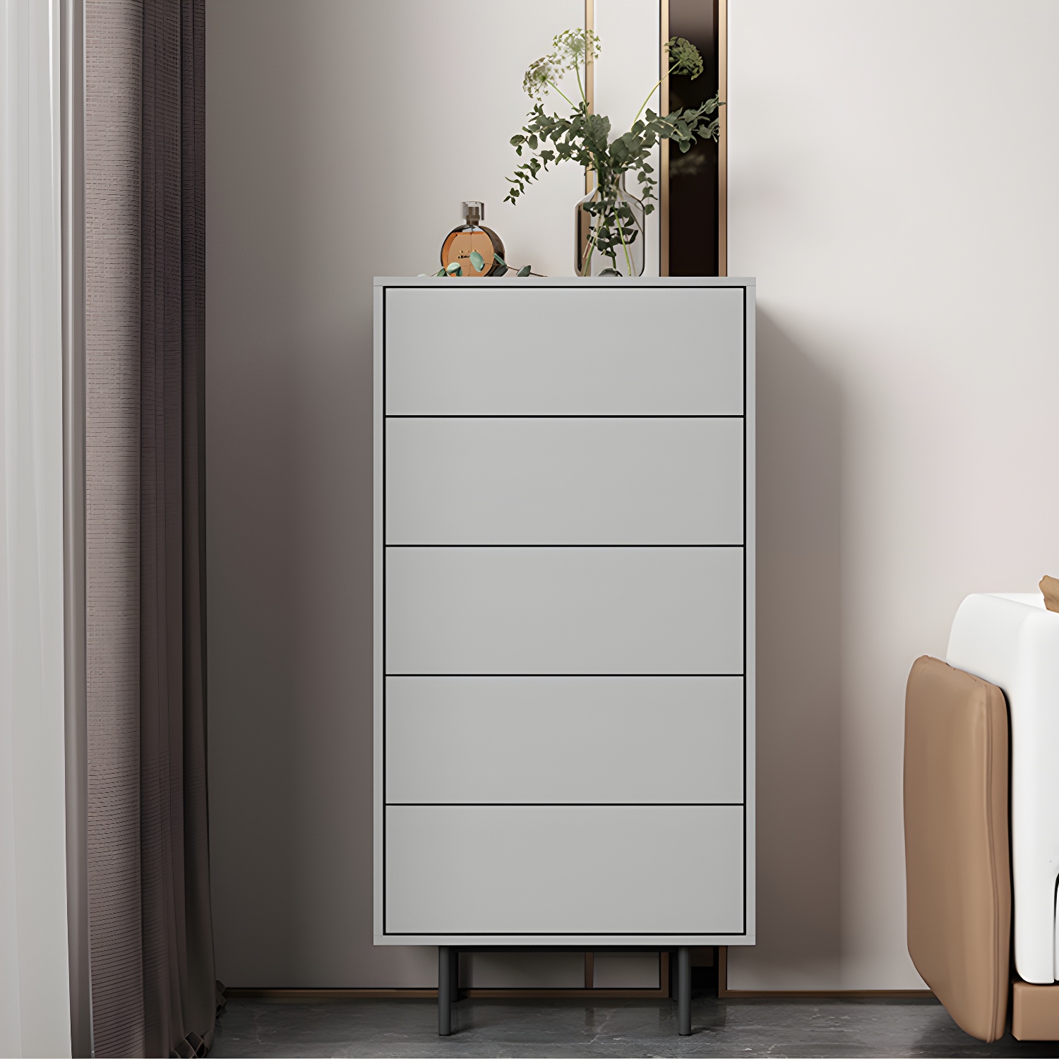 13.65-inch W Modern Storage Chest Dresser Manufactured Wood Storage Chest - image 5