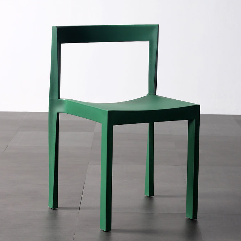Simplistic Side Chair with Cerulean/Olive Green/Crimson Polymer Legs and Stackable Uncovered Back - image 3