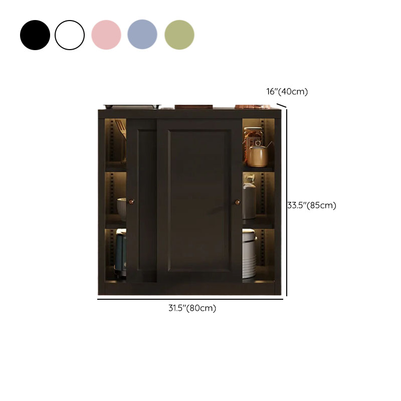 Art Deco Standard/Wide Oven Cabinet with Kitchen Cupboards, Iron Countertop, and Adjustable Sliding Doors - image 10