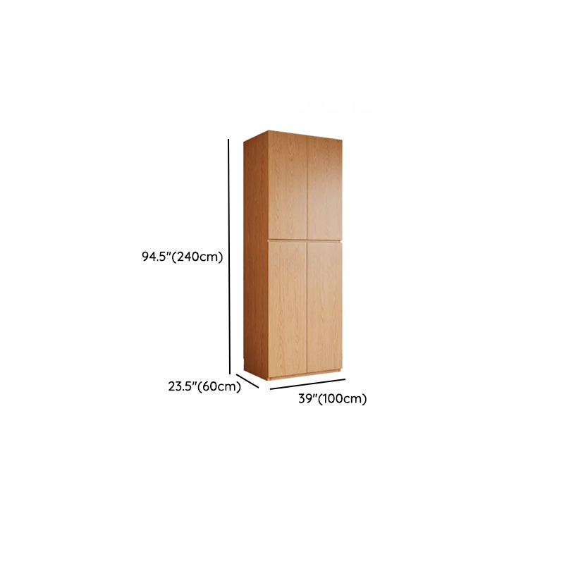 Natural Finish Minimalist Oak Wood Cabinet Armoire with Soft Close Drawer, Soft Close Door, Interior Shelves, and Clothing Rod - image 29