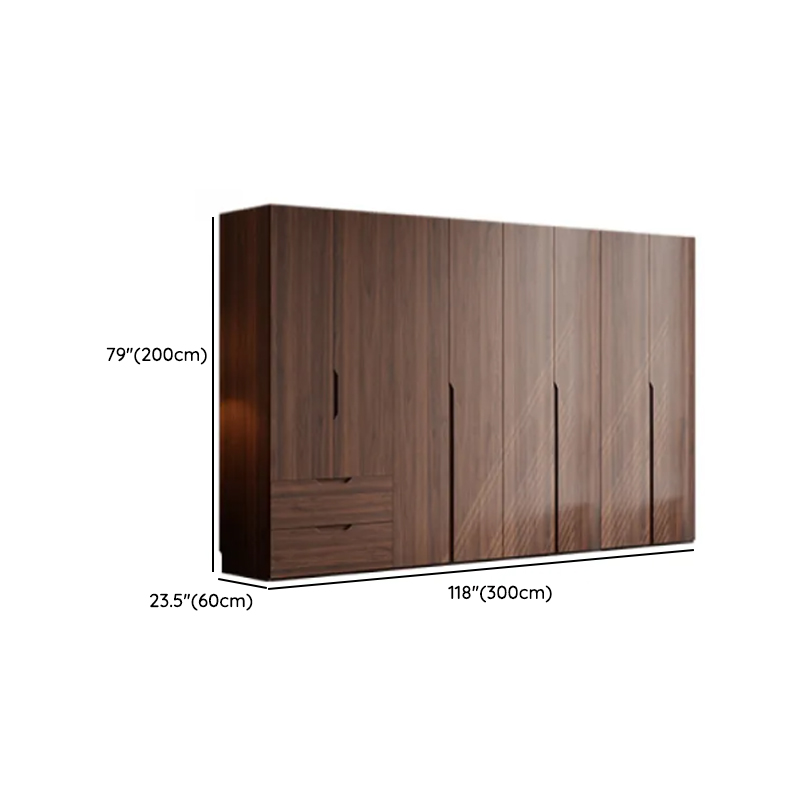 Acorn Minimalist Natural Wood Wardrobe Closet with 2 Drawers, Soft Close Door, Interior Shelves, and Clothing Rod - image 18