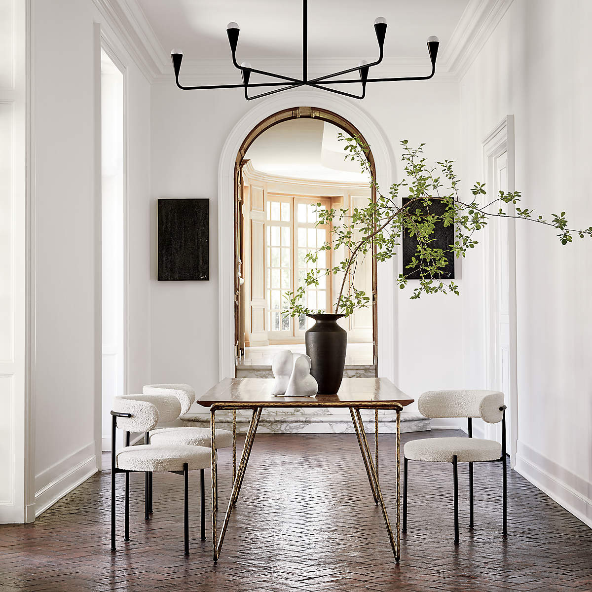 Modern Style Upholstered Side Chair Open Back Dining Chair for Dining Room - image 9