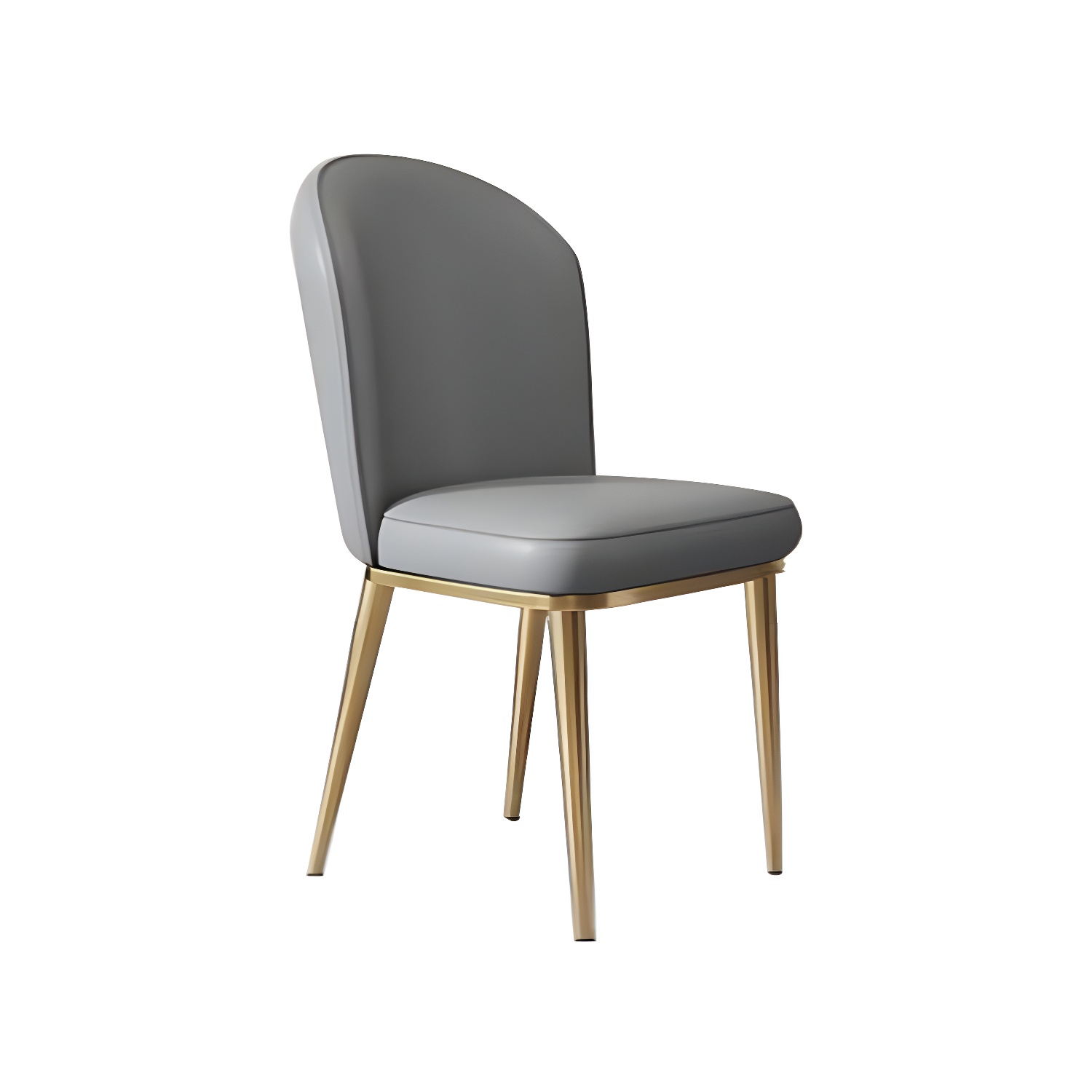Glam Style Side Chair Leather Gold Frame Dining Chair for Home - image 6