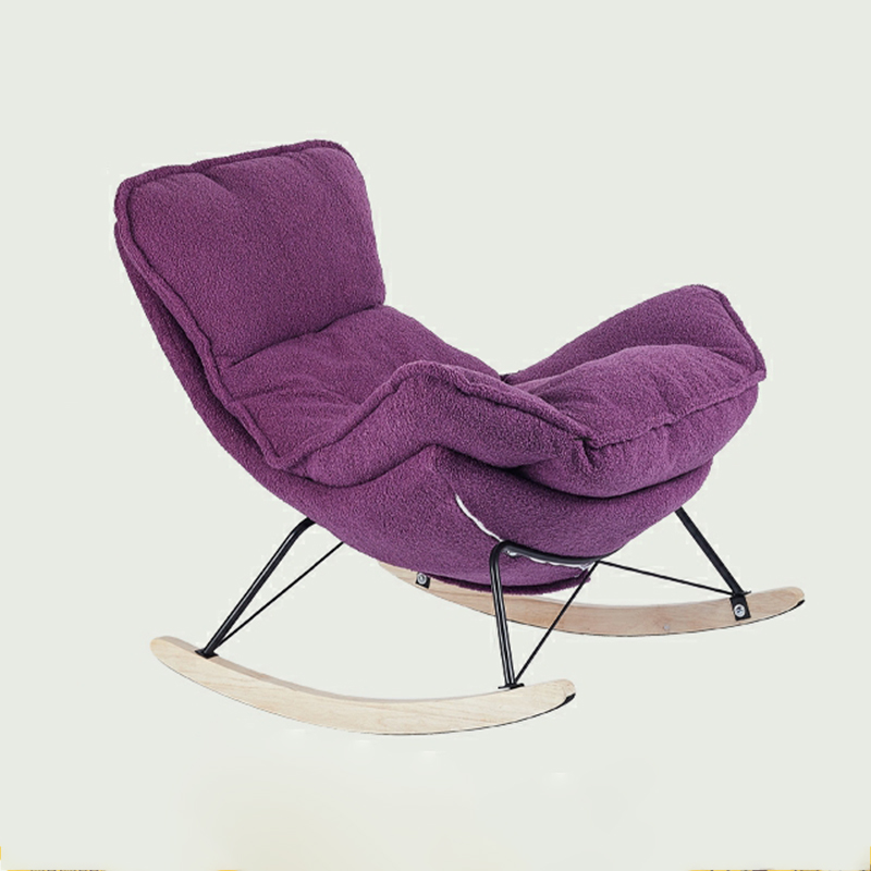 Comfortable Upholstered Rocking Chair with Solid Wood Frame for Modern Home Decor - image 6