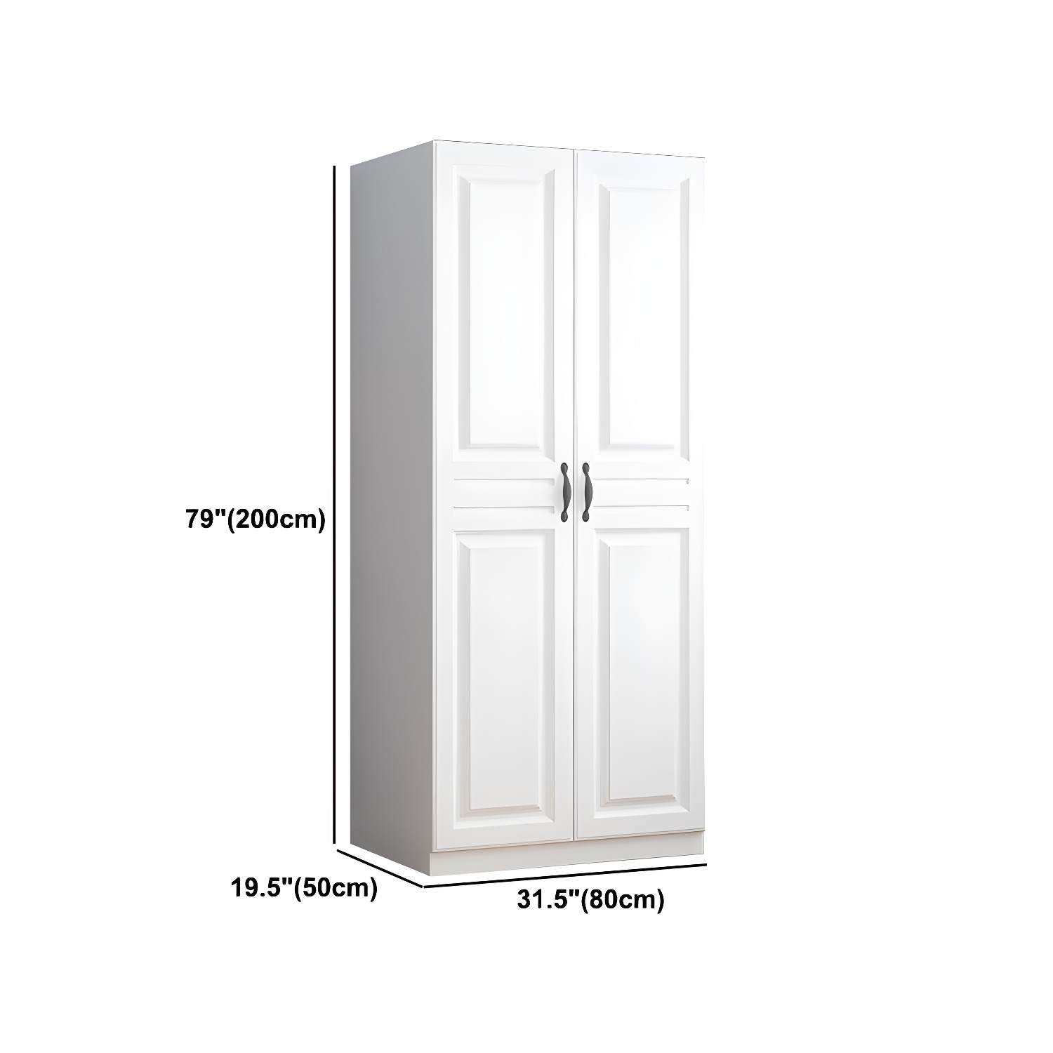 White Colour Wardrobe French Country Wooden Wardrobe Closet for Bedroom - image 16