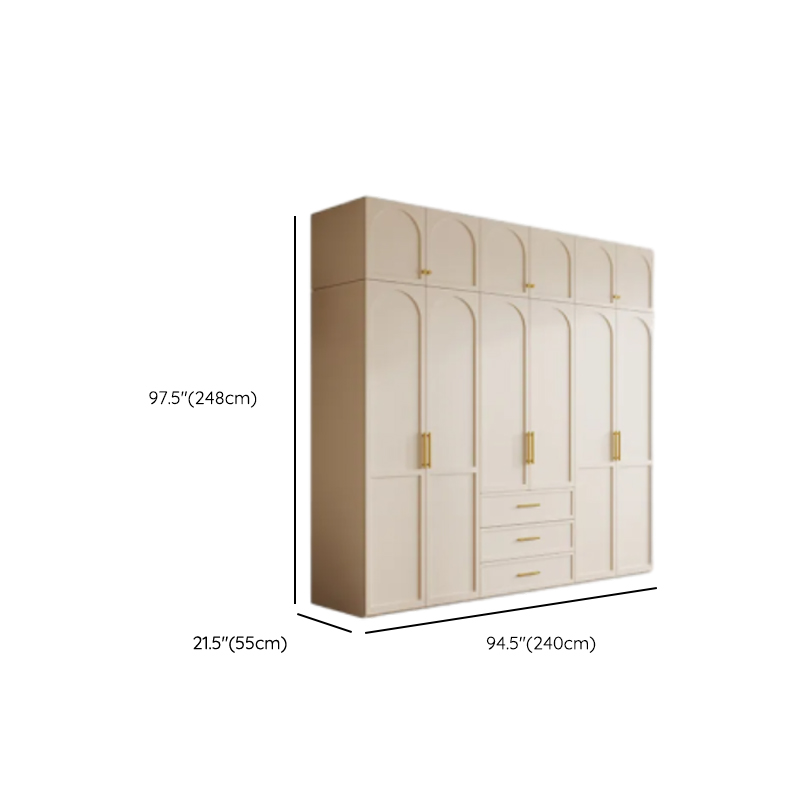 Simplistic White Detached Almirah with 3 Drawers, Interior Shelves, and Hinged Door - image 31