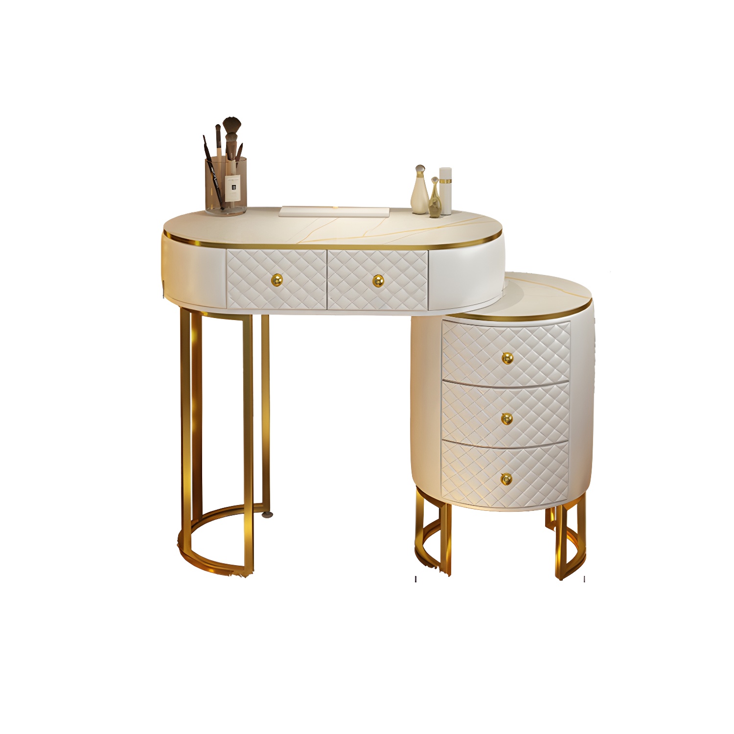 Scandinavian Wooden Vanity Dressing Table 29.9" H Bedroom Makeup Counter with Drawer - image 16