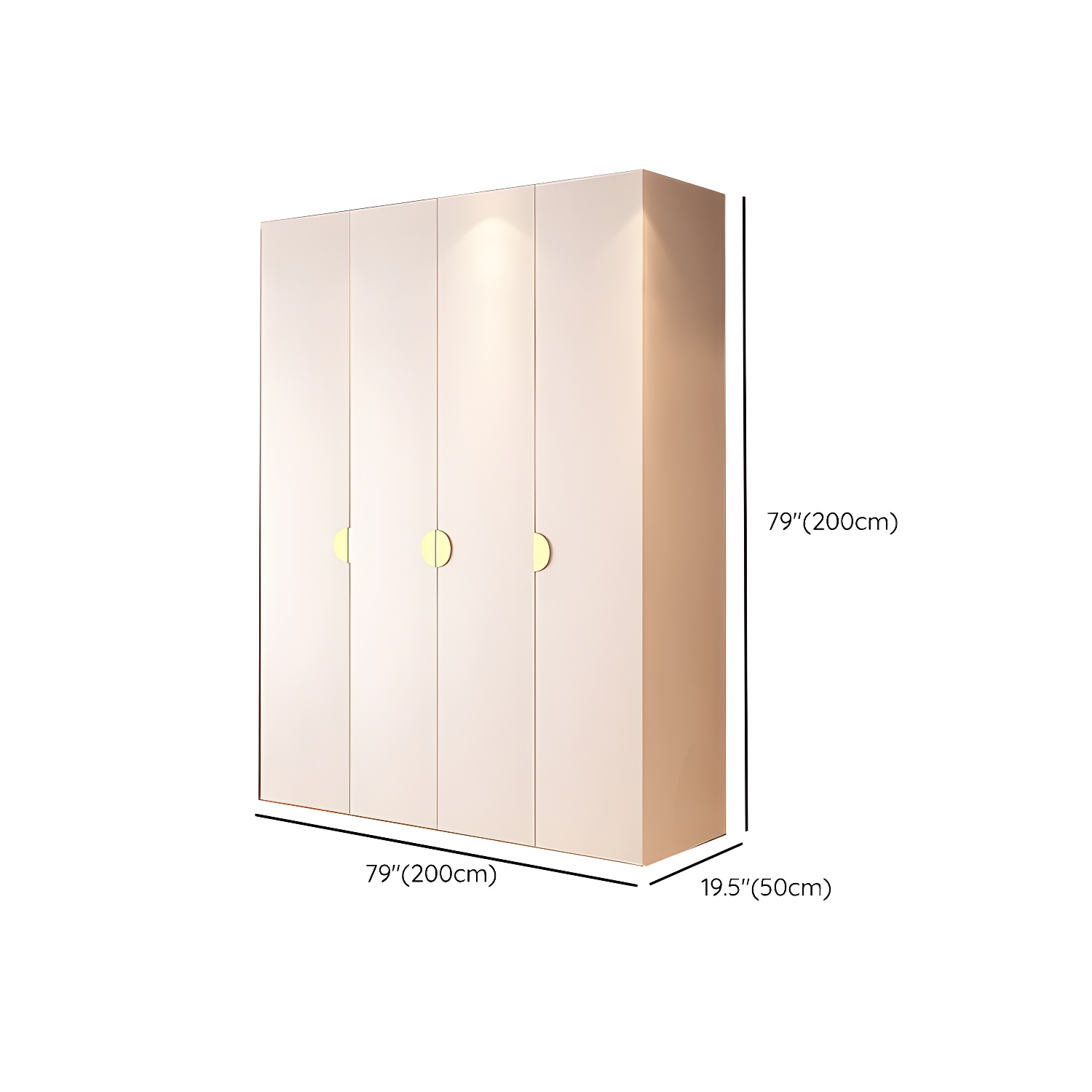 Chic White Wood Wardrobe Armoire with Clothing Rod & Shelves - image 13