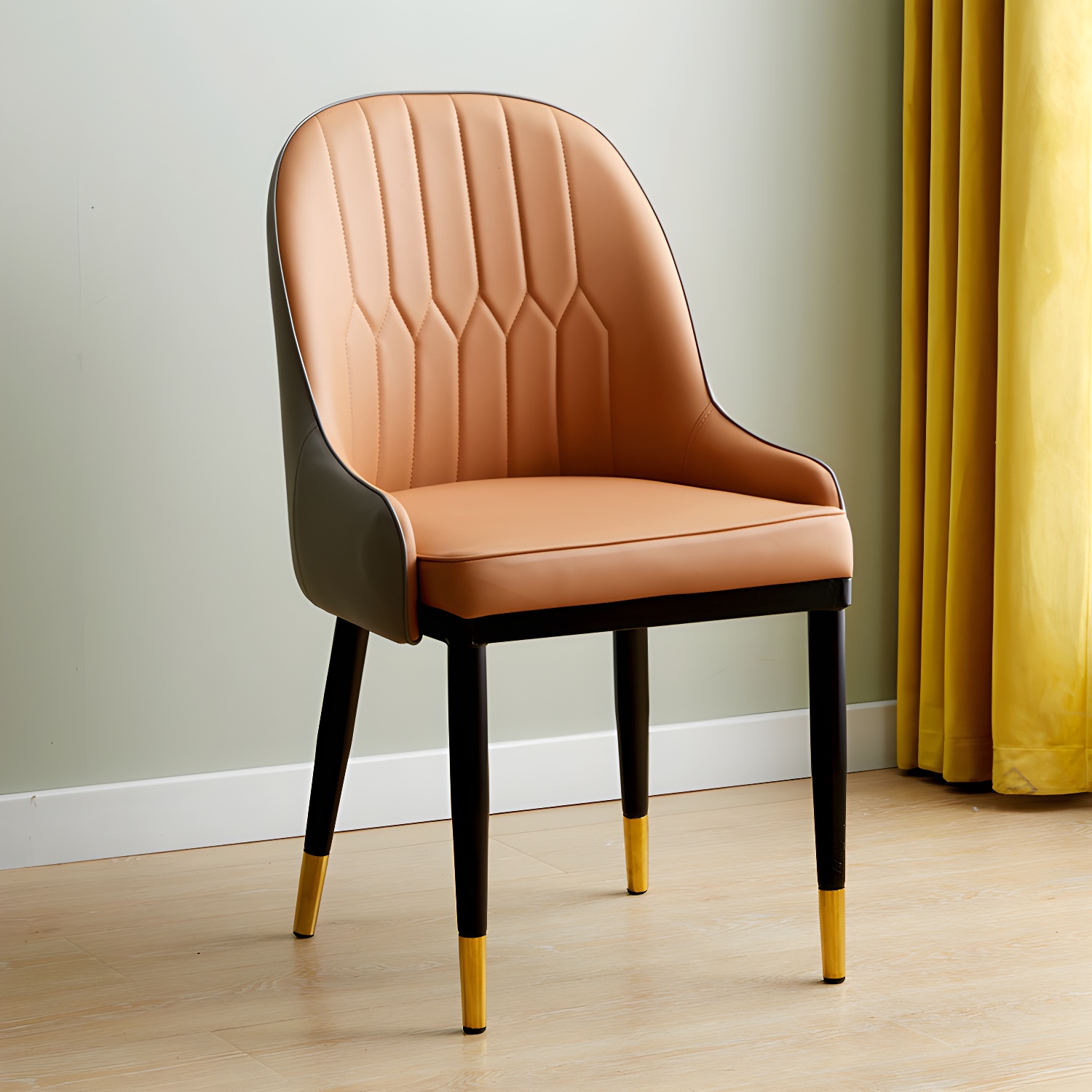 Contemporary Metal Dining Room Chairs Upholstered Dining Armchairs for Home Use - image 5