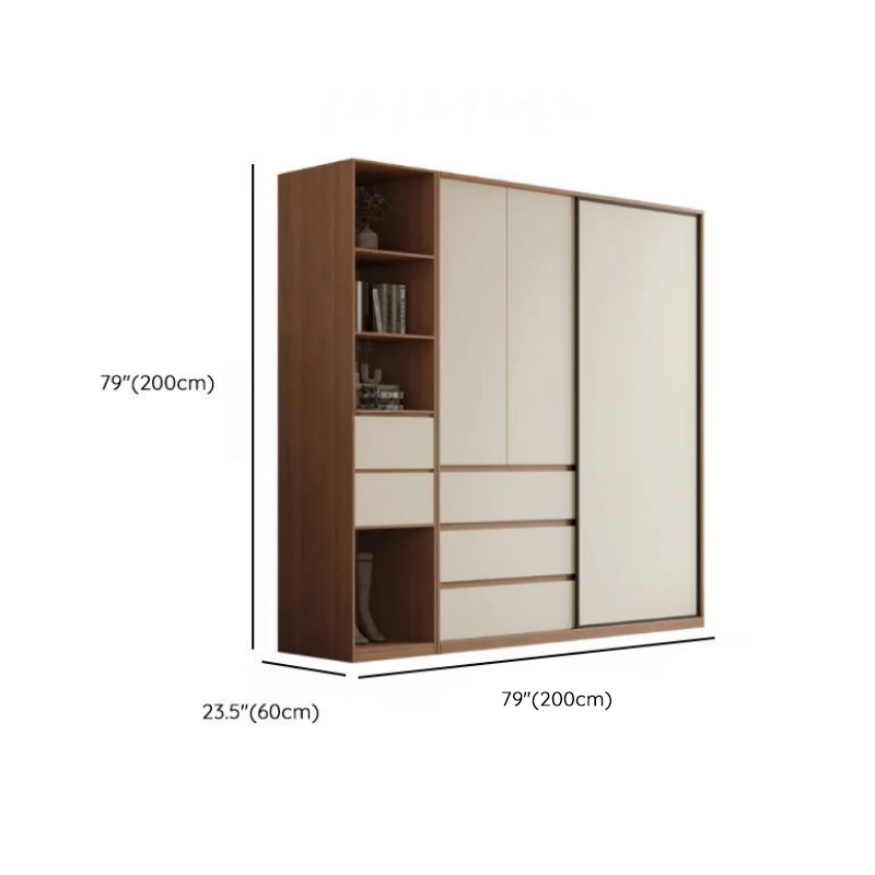 Multi-Color Simple Lumber Wardrobe Closet with Soft Close Drawer, Soft Close Door, Interior Shelves, and Clothing Rod - image 16