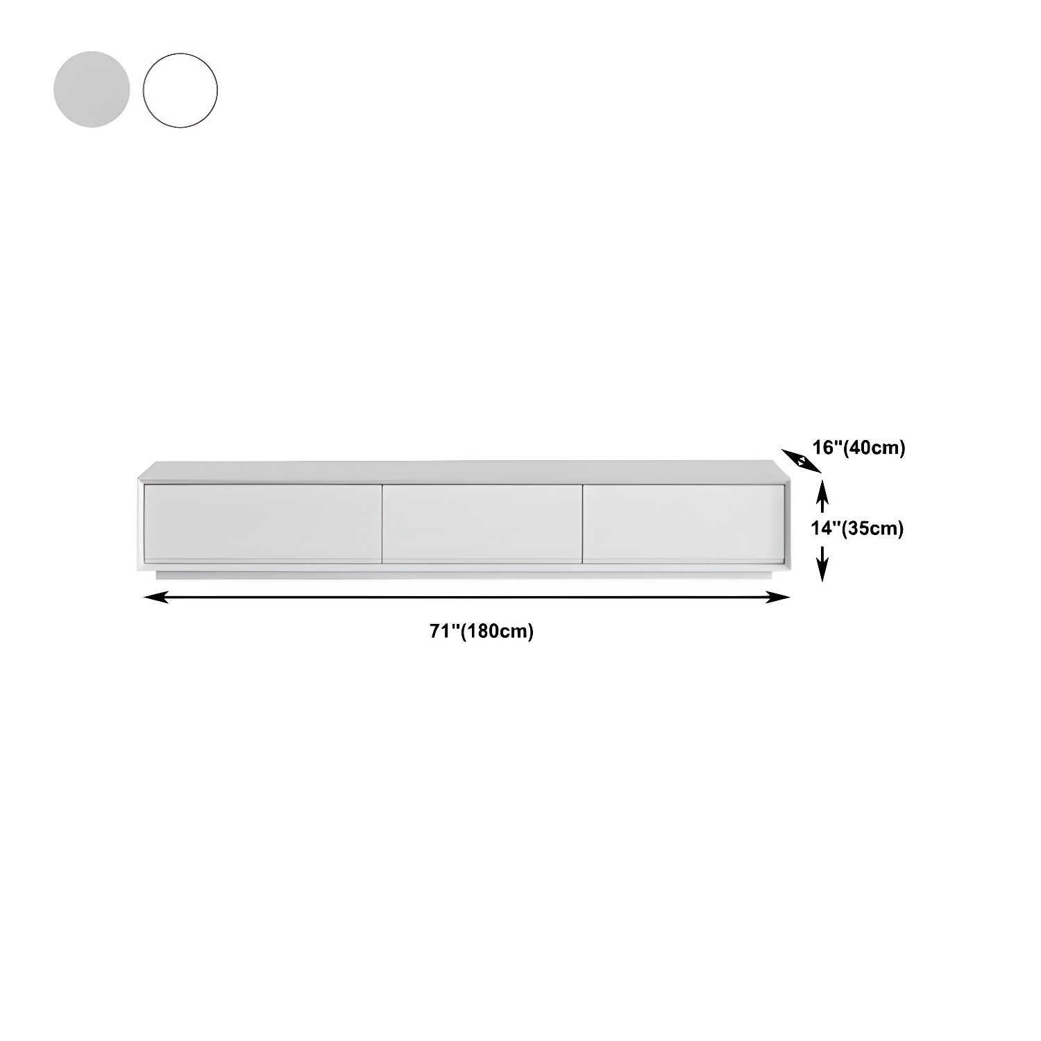 White Wood TV Stand Modernism TV Stand With Drawers for living Room - image 16