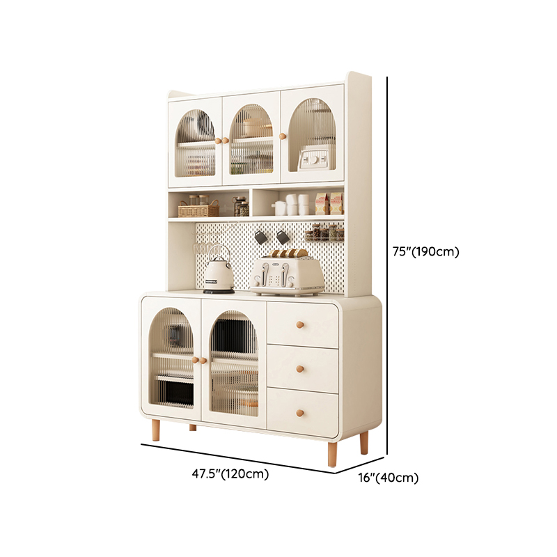 Scandinavian Wood Sideboard Cabinet with Adjustable Shelves and Glass Doors - 40cm Width - image 16