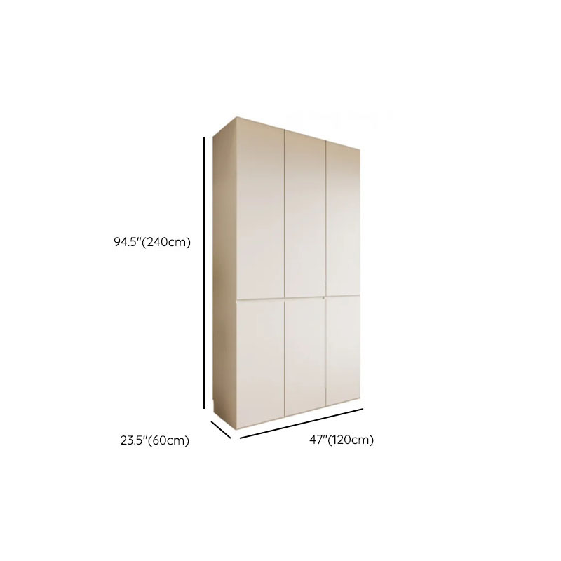 White Minimalist Manufactured Wood Independent Wardrobe Closet with Soft Close Door, Interior Shelves, and Articulated Mechanism - image 11