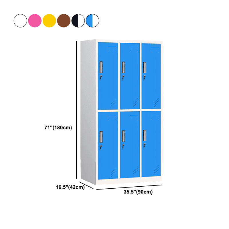 Contemporary Wardrobe 6-Door Metal Wardrobe Closet, 35.43" D x 16.53" W x 70.87" H - image 14