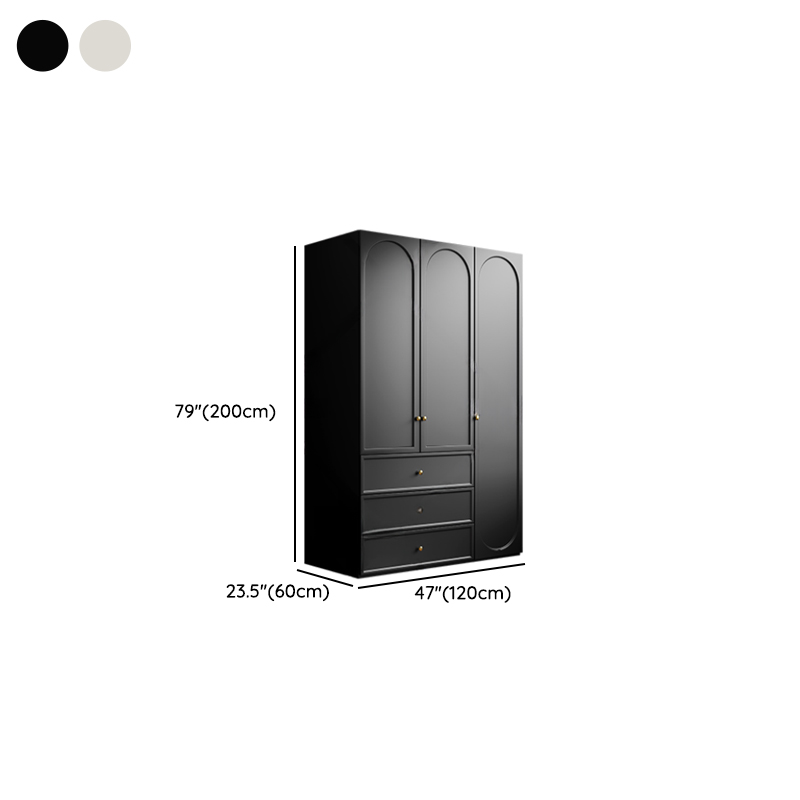 Contemporary Wood Wardrobe Armoire with Soft Close Drawer, Soft Close Door, Interior Shelves, and Hanging Rod - image 12