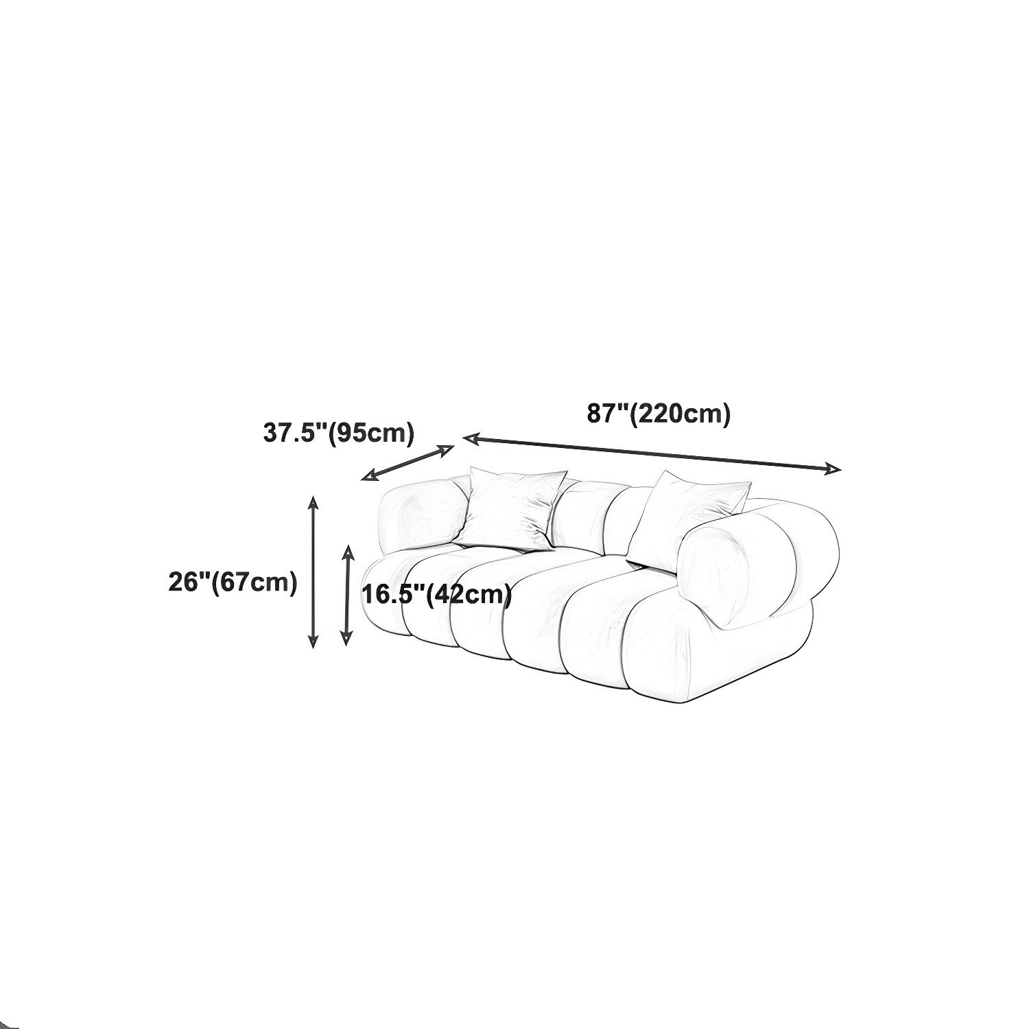 Scandinavian Green Sofa with Tuxedo Arm and Sewn Pillow Back - image 23