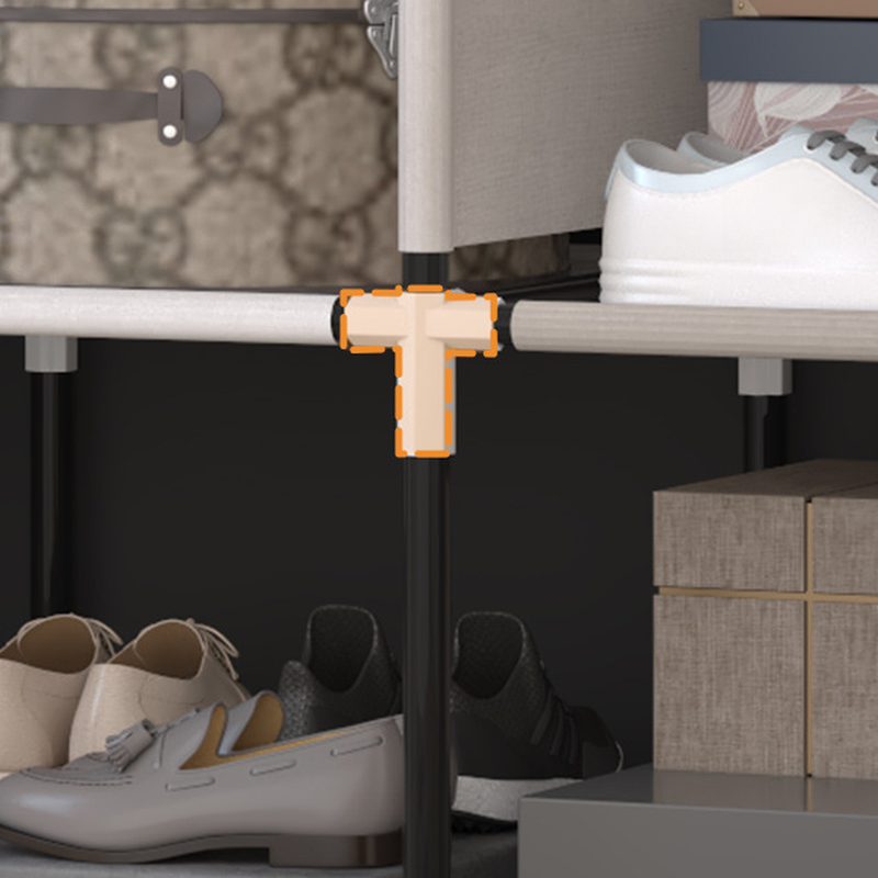 Modish Synthetic Unfixed Wardrobe Closet with Interior Shelves and Clothing Rod - image 11