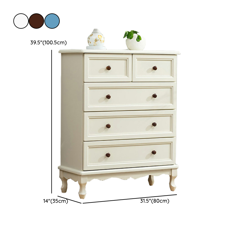 Solid Wood Countertop Storage Chest Traditional Style with Drawers - image 25