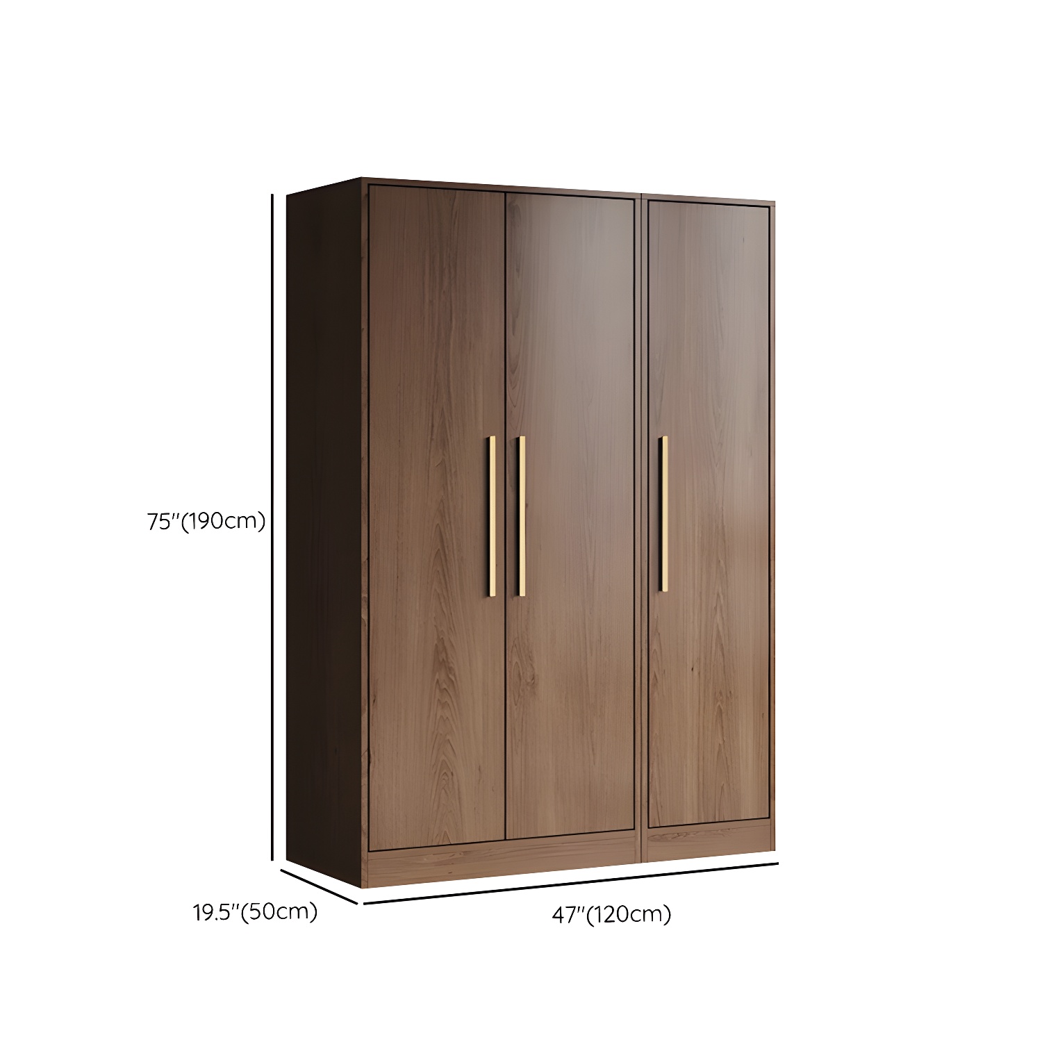 Wood Grain Design Armoires & Wardrobes with Soft Close Door and Storage Space - image 16
