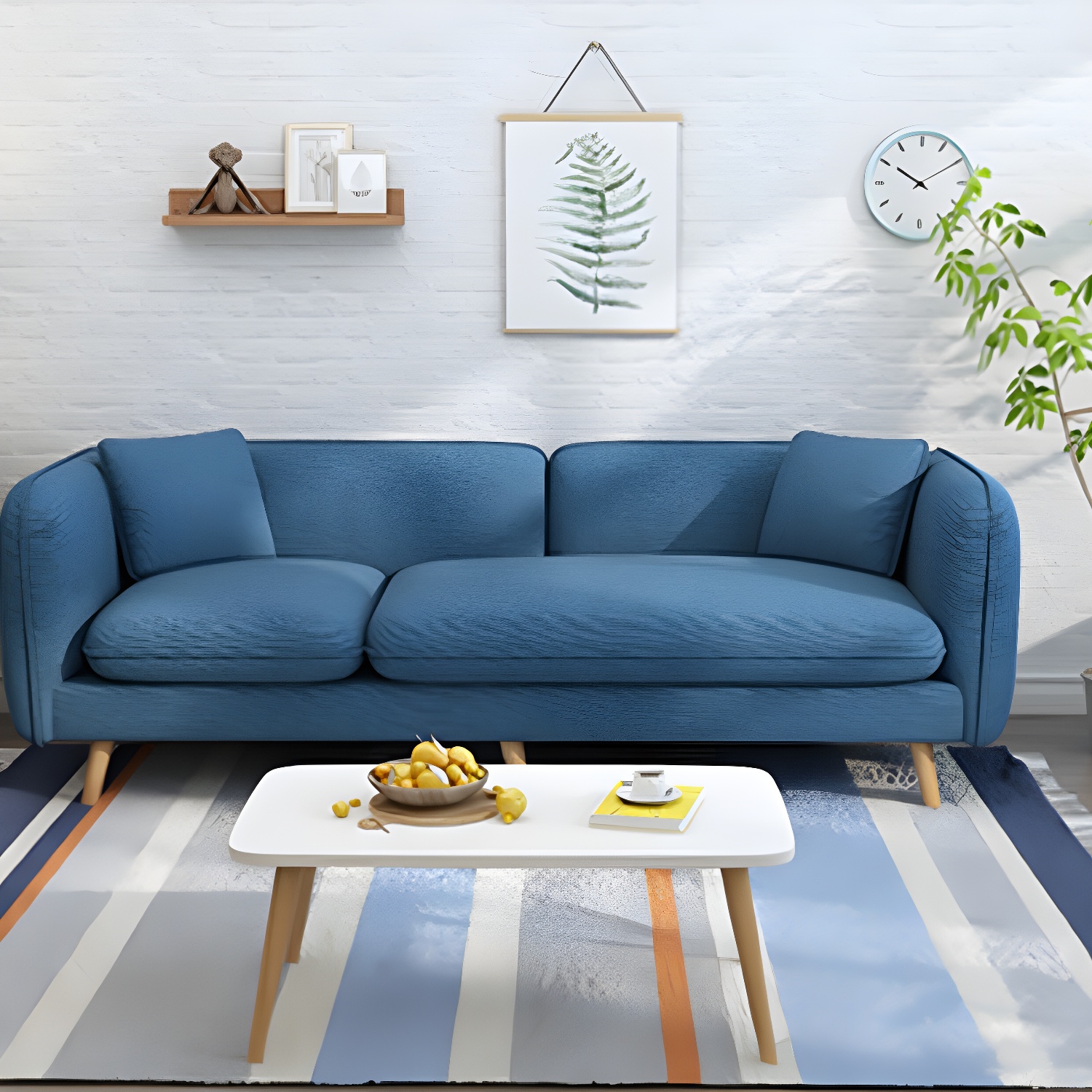 Modern Linen Tuxedo Arm Standard Sofa with Bolster Pillows for Living Room - image 21
