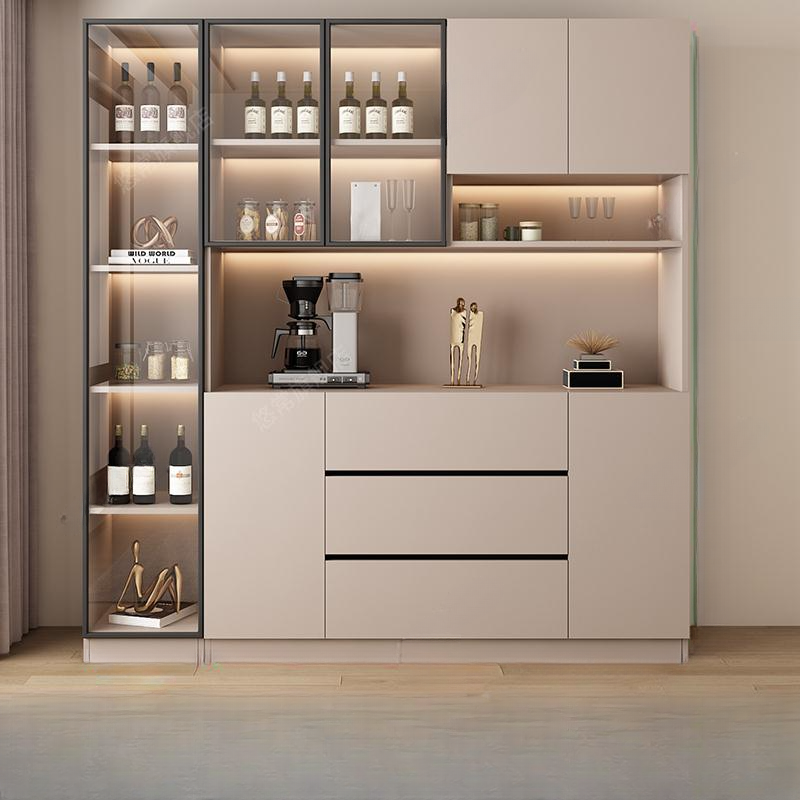 Wide/Standard/Narrow Modern Timber 3 Drawers 2 Shelves/3 Shelves/1 Shelf Glass Doors Pantry Hutch Sideboard