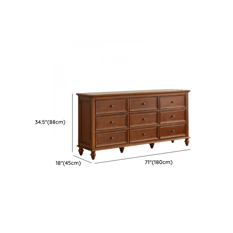 Cocoa Retro Ash Wood Double Dresser/Lingerie Chest/Bachelor Chest with 9/7/8 Drawers in Horizontal/Vertical Orientation - image 13