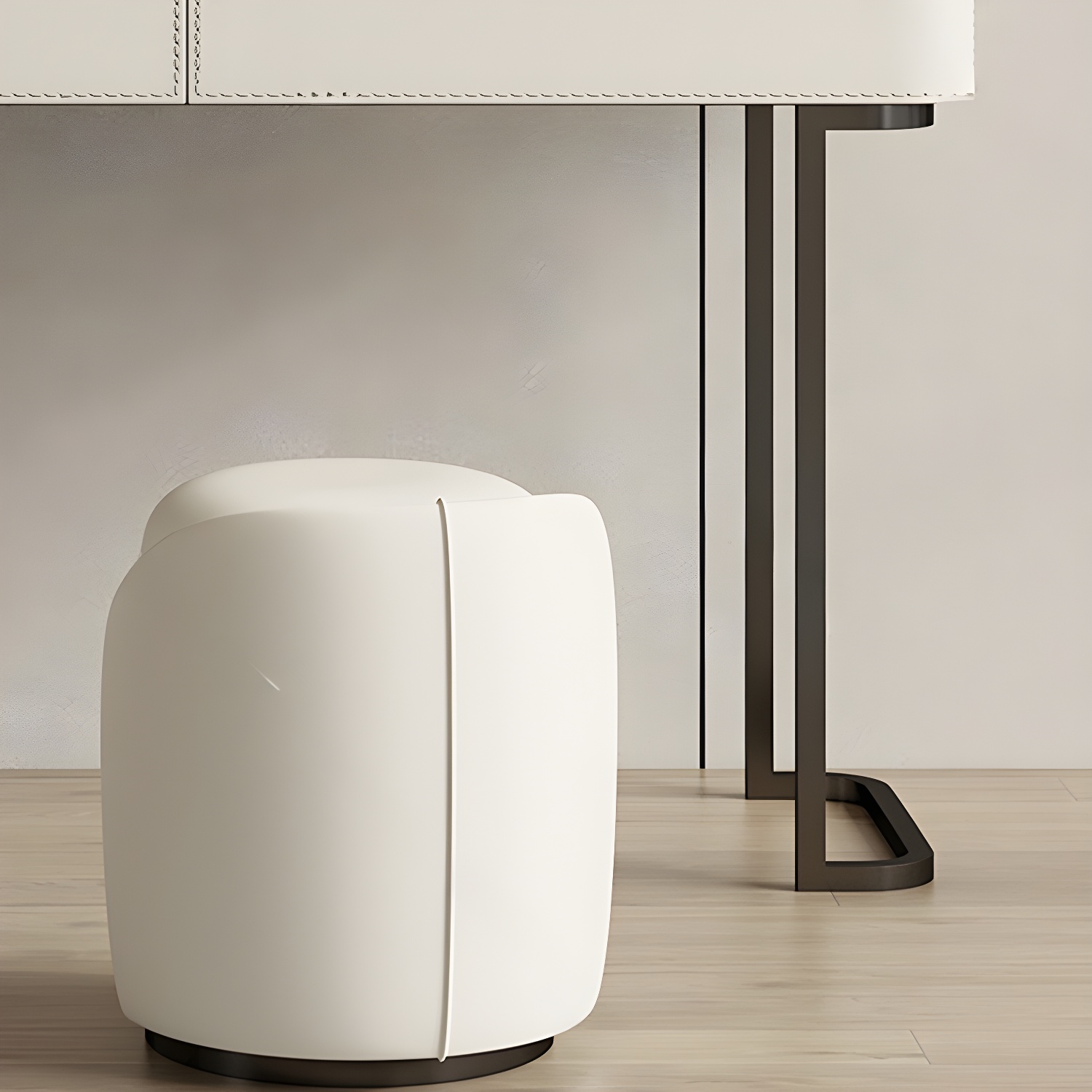 Modern Wood Vanity with Stone Top & 5 Drawers & Jewelry Storage & Assembly Required - image 12