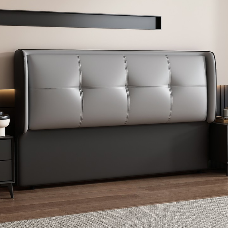 Simplistic Style Wingback Headboard with No Distressing, Piled Tufted Rectangular Design for King/Queen/Full Bed, Featuring Sponge Upholstery Fill and Standard Height - image 5