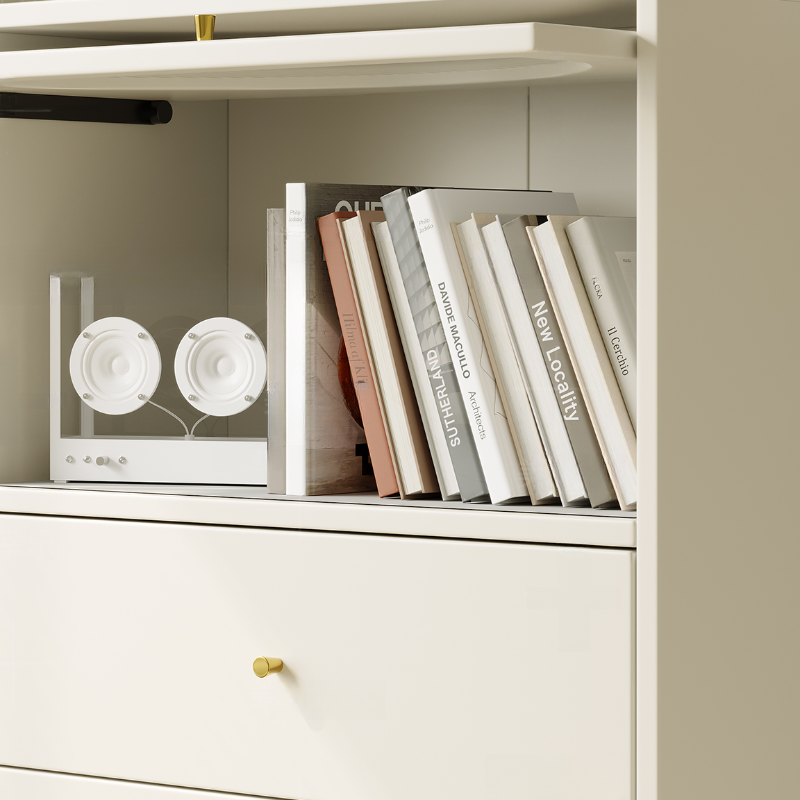 Chalk Casual Composite Wood Combo Dresser for Parlor with 6/3/5 Drawers and Hutch in Vertical Orientation - image 3