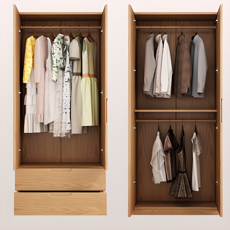 Unattached Natural Color Wardrobe/Non-Hanging Armoire with Gate - image 15