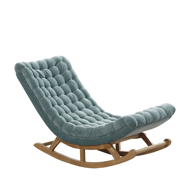 Cocoa/Azure/Olive Green Casual Rocking Chair Couch with Ottoman - image 16