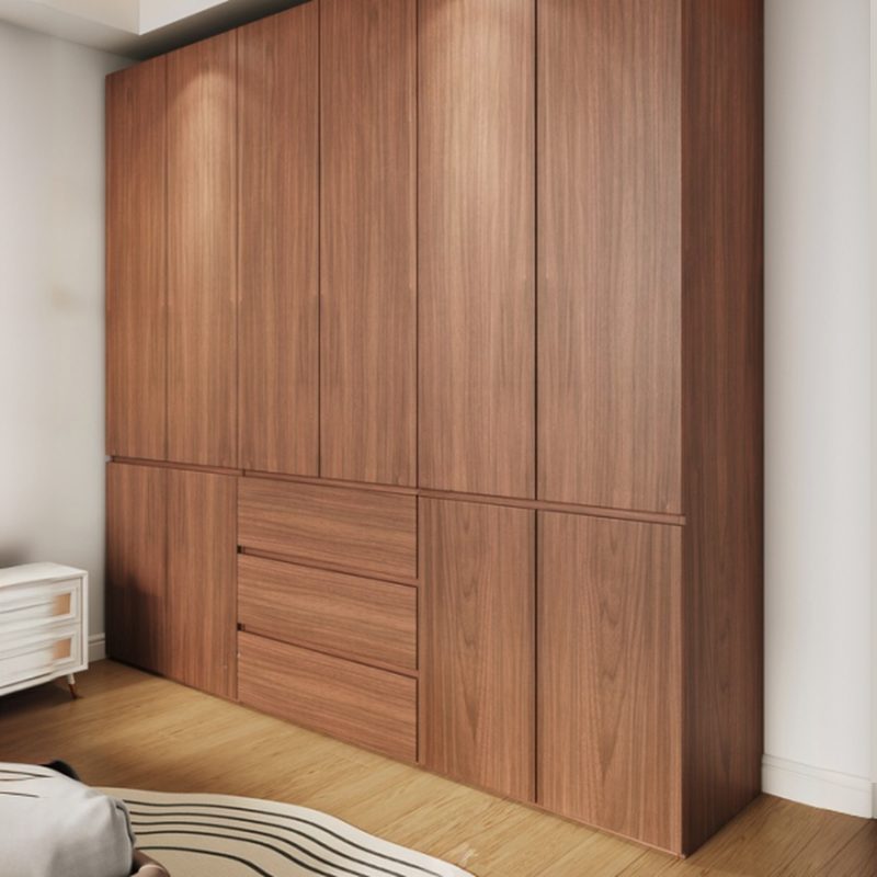 Acorn Minimalist Laminate Wardrobe Closet with Soft Close Drawer, Soft Close Door, Interior Shelves, and Clothing Rod
