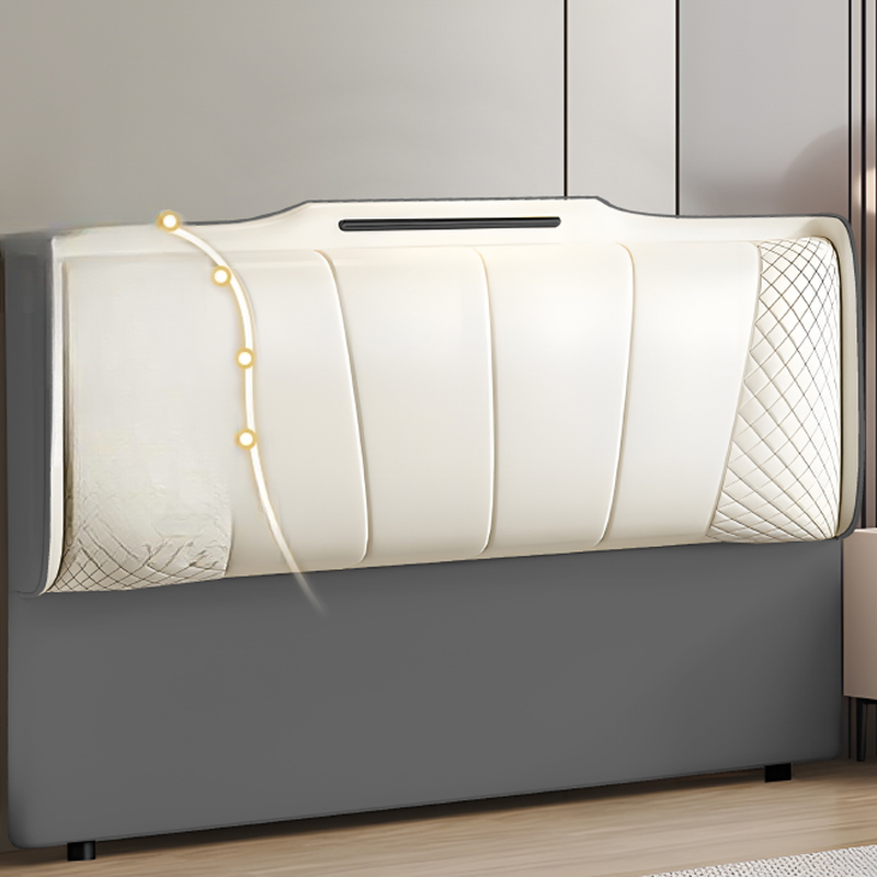 Simplistic Wingback Headboard with Camelback Shape for Queen Bed, Piled Tufted, Standard Height, Sponge Upholstery Fill, No Distressing - image 11