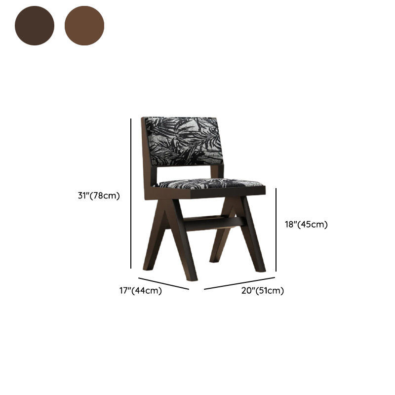 Modish Arm Chair with Ventilated Back, Padded Upholstery, Arms, and Natural Wood Legs - image 17