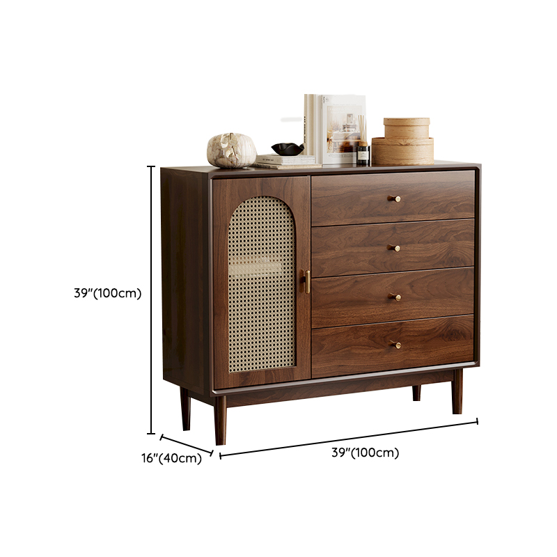 Independent Composite Wood Utility Storage Cabinet with Cabinet, Glass Door, Flexible Shelf, and Cabinet Knobs in Cocoa - image 19